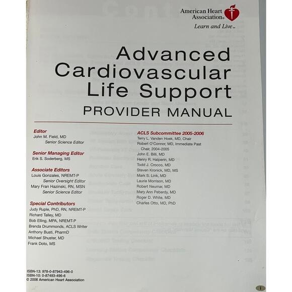 Advanced Cardiovascular Life Support Provider Manual 2005 - Picture 4 of 5